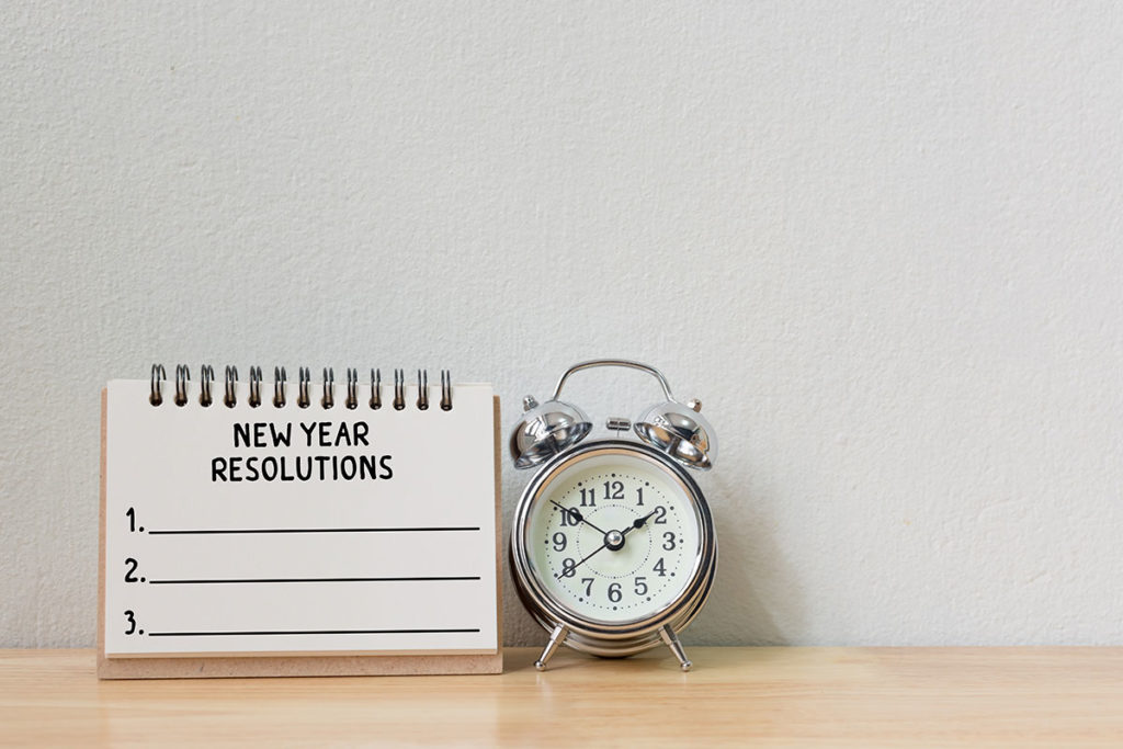 new year's resolutions calendar