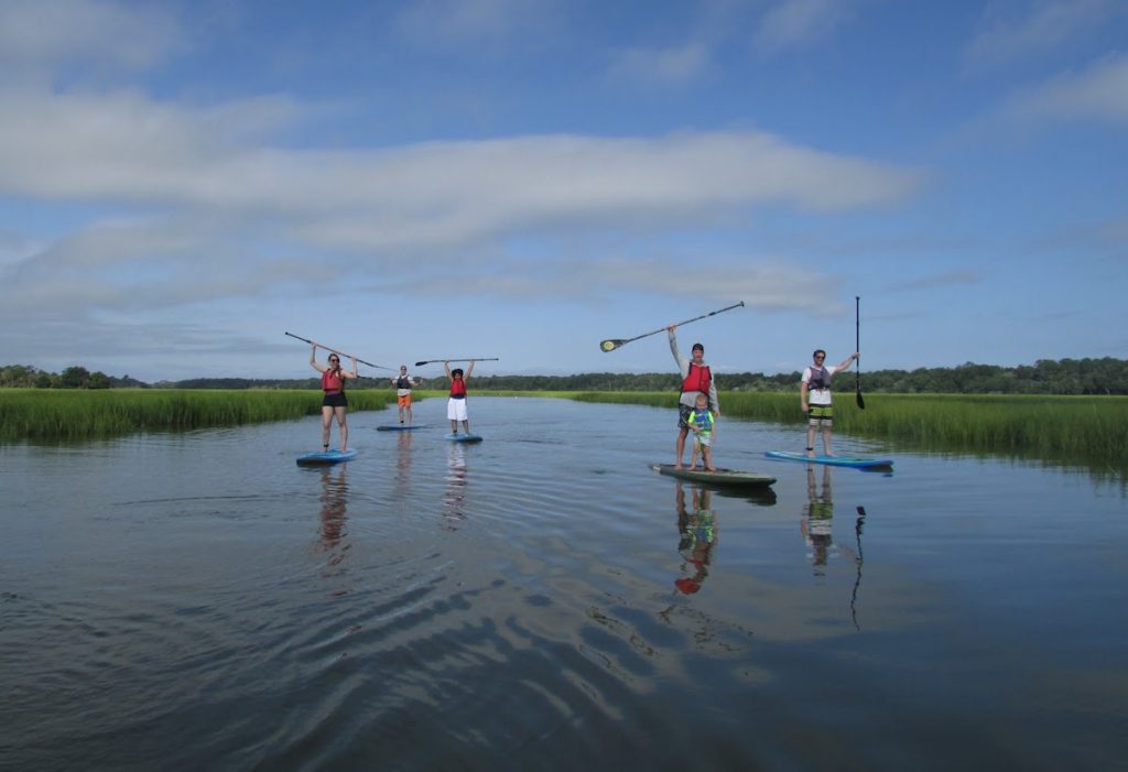family-paddleboarding-seabrook-island