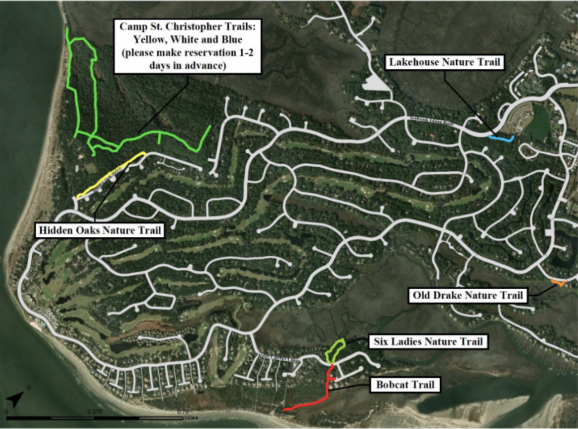 map of Camp St. Christopher Trails